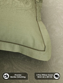 Precise border stitching on pillow covers