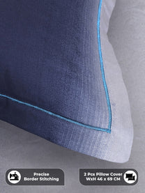Precise border stitching on pillow covers