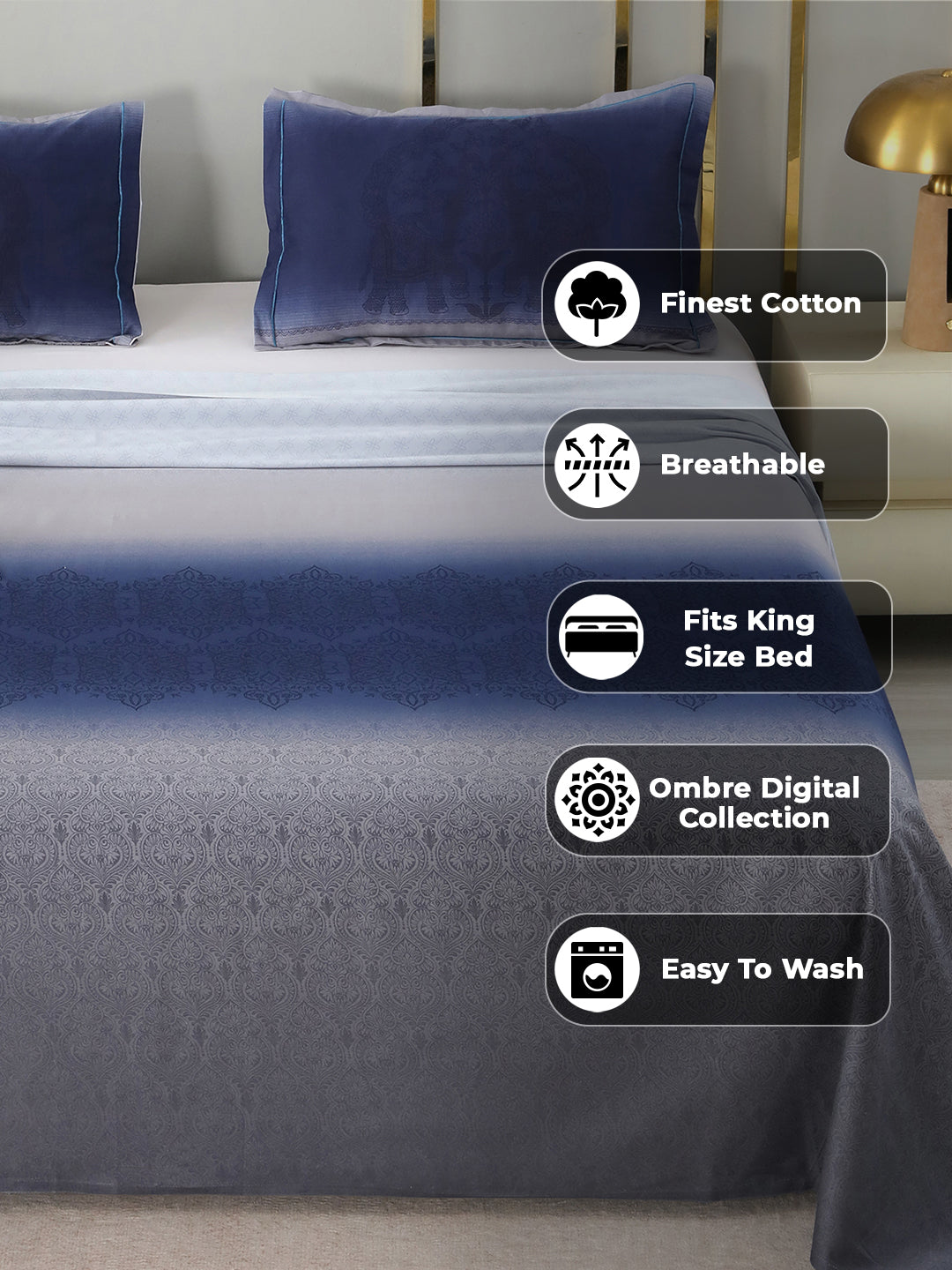 Finest cotton, breathable, fits king size bed