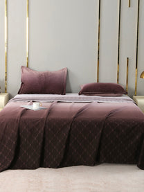 Nexus Wine Mist Ombre bedsheet, front view
