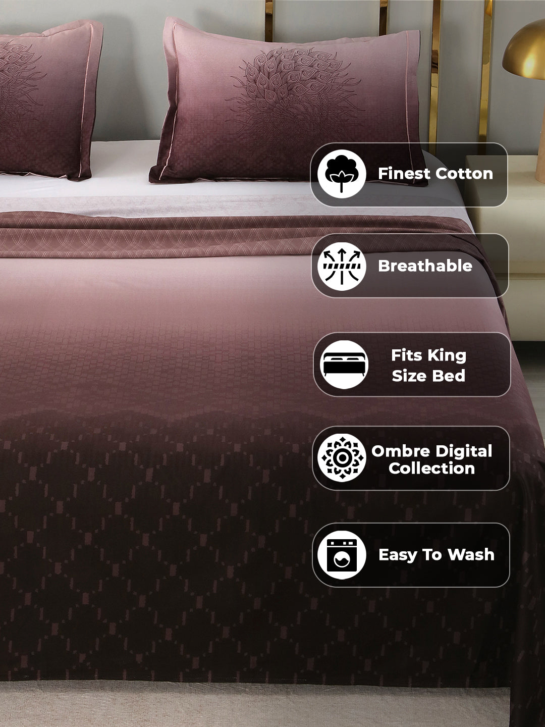 Finest cotton, breathable, fits king size bed
