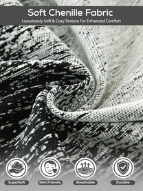 Soft chenille fabric close-up