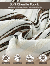 Soft chenille fabric close-up
