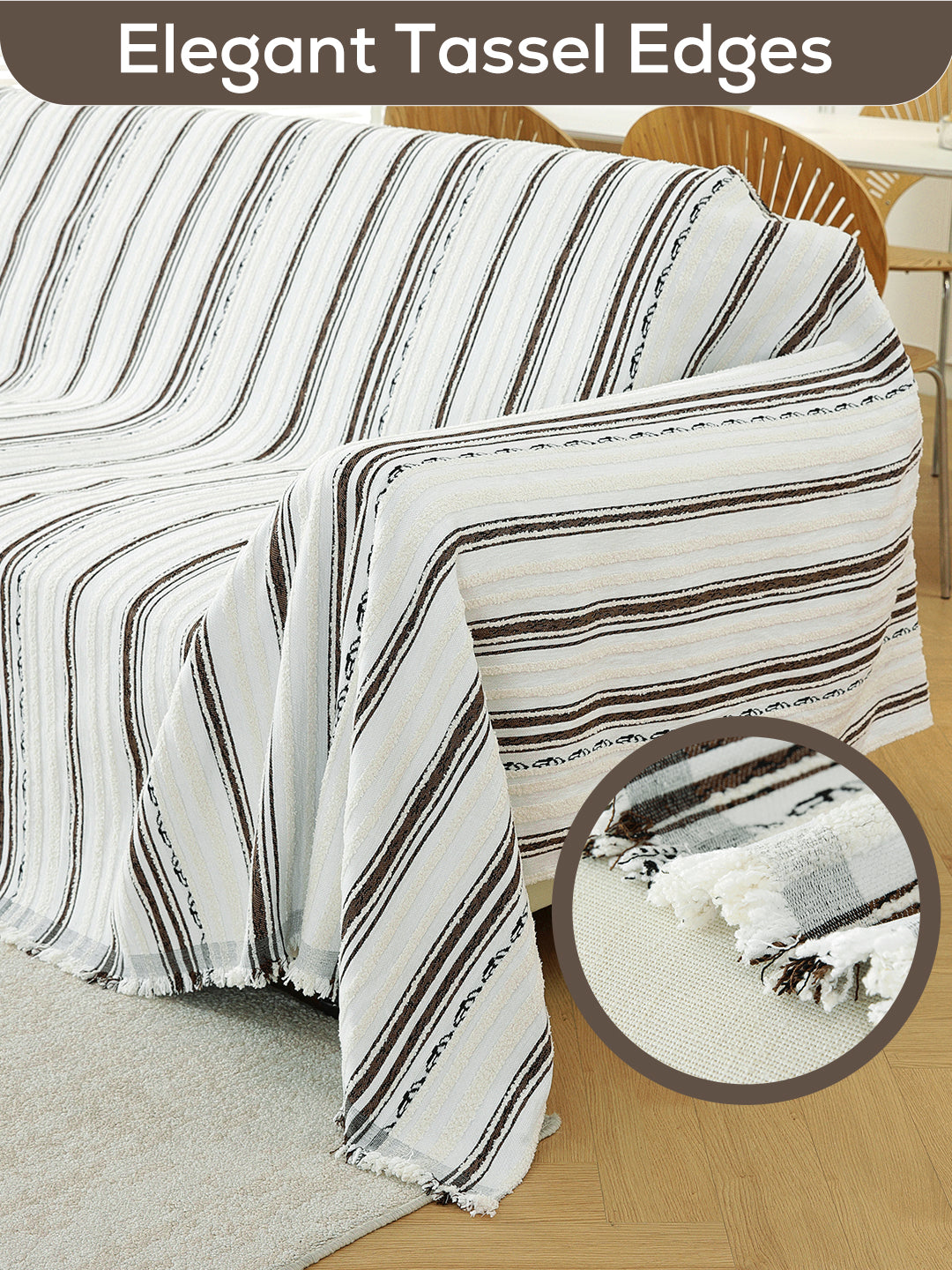 Elegant tasselled edges