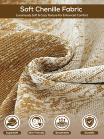 Soft chenille fabric close-up
