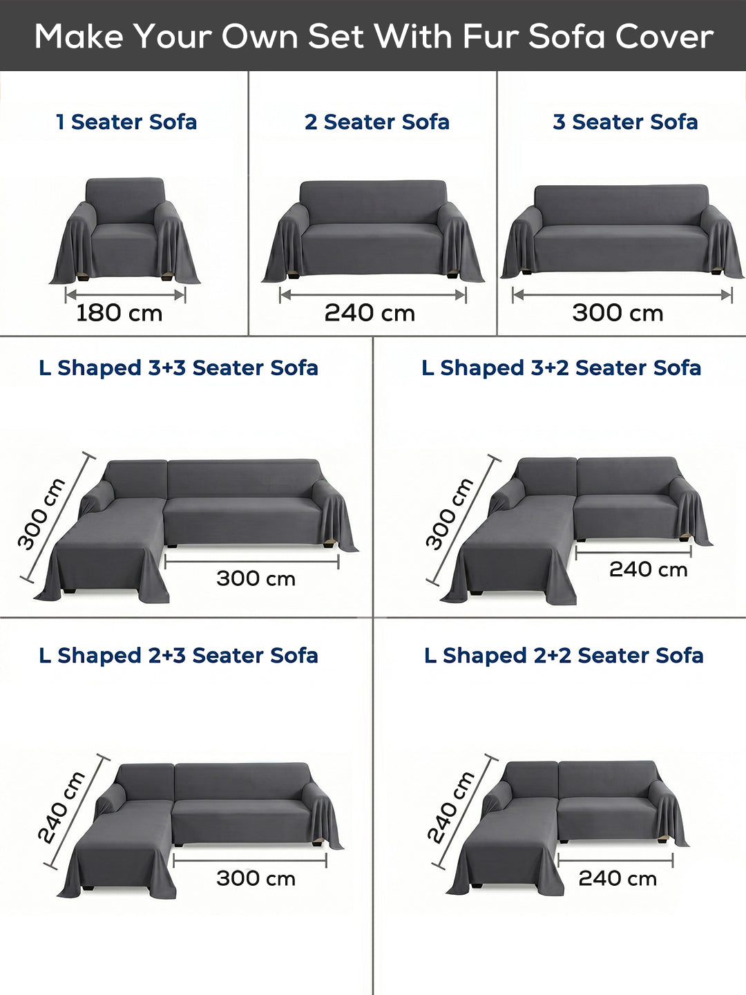 Make your own set: sofa size guide
