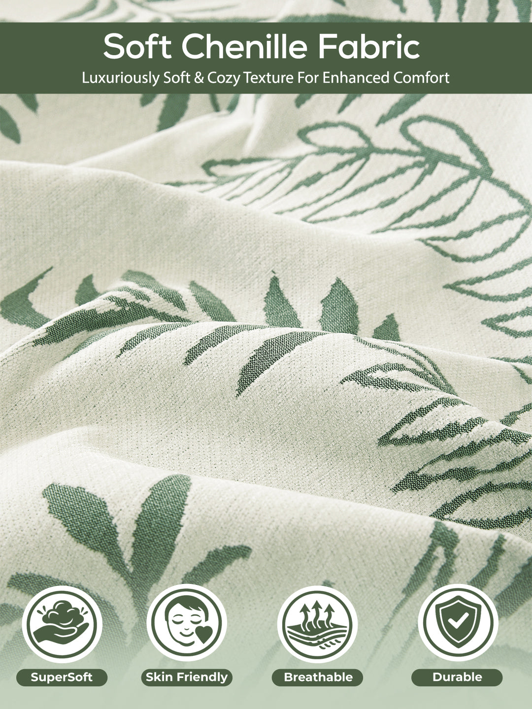 Soft chenille fabric close-up