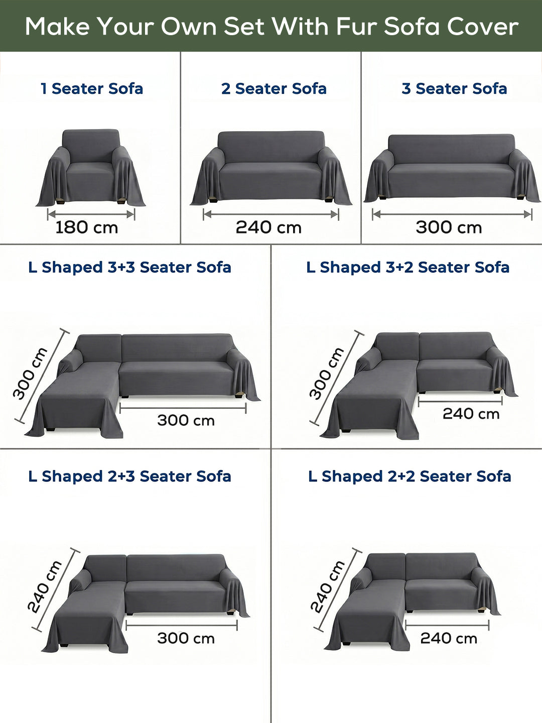 Make your own set: sofa size guide
