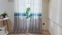 2 Pcs White & Ivory Sheer Window / Door / Semi Long Door/ Long Door Curtains