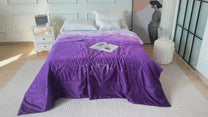 240 GSM Purple Gradient Ombre Microfiber Reversible Double Comforter