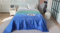 Story@Home Comforter Double Bed – Reversible, Ombre, 240 GSM Microfiber in Blue Gradient