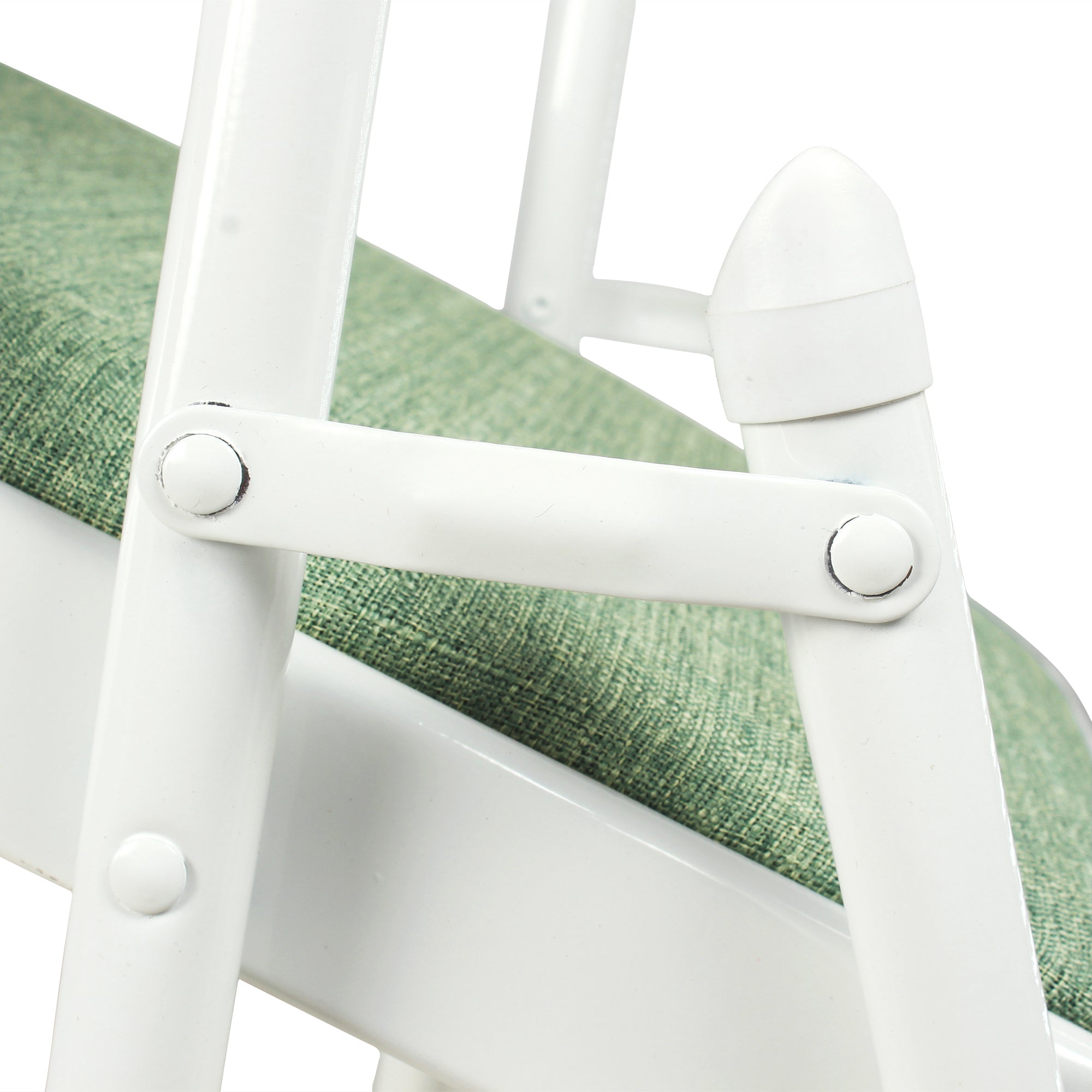 Folding Padded Green Metal Chair