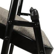 Folding Padded Grey Metal Chair
