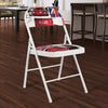 Folding Padded Red Metal Chair
