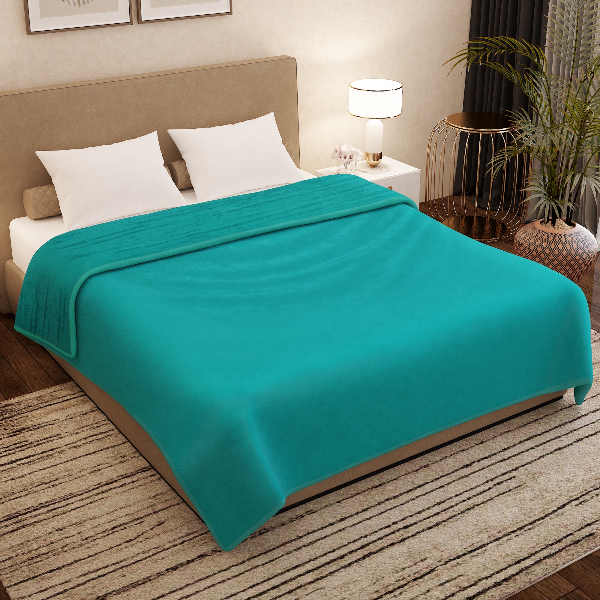 Premium Turqiouse Double Flannel Blanket