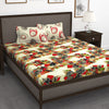 210 TC Valentine Red Floral Double King Bedsheet