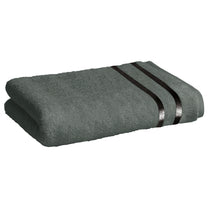 Story@Home 2 Units 100% Cotton Bath Towels - Wine Red and Charcoal Grey