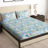 Arena 186 TC Multicolor Double Size Bedsheet With 2 Pillow Cover