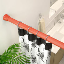 Modern Adjustable Extendable Shower Curtain Rod - Pack of 2 - Peach