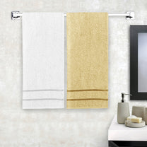 Story@Home 2 Units 100% Cotton Ladies Bath Towels - White and Beige