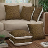 Story@Home Metallic Gold Abstract Polyester 6 pcs of Alegra Cushion Covers