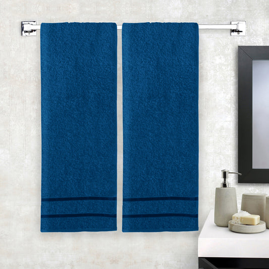 Story@Home 2 Units 100% Cotton Bath Towels - Navy