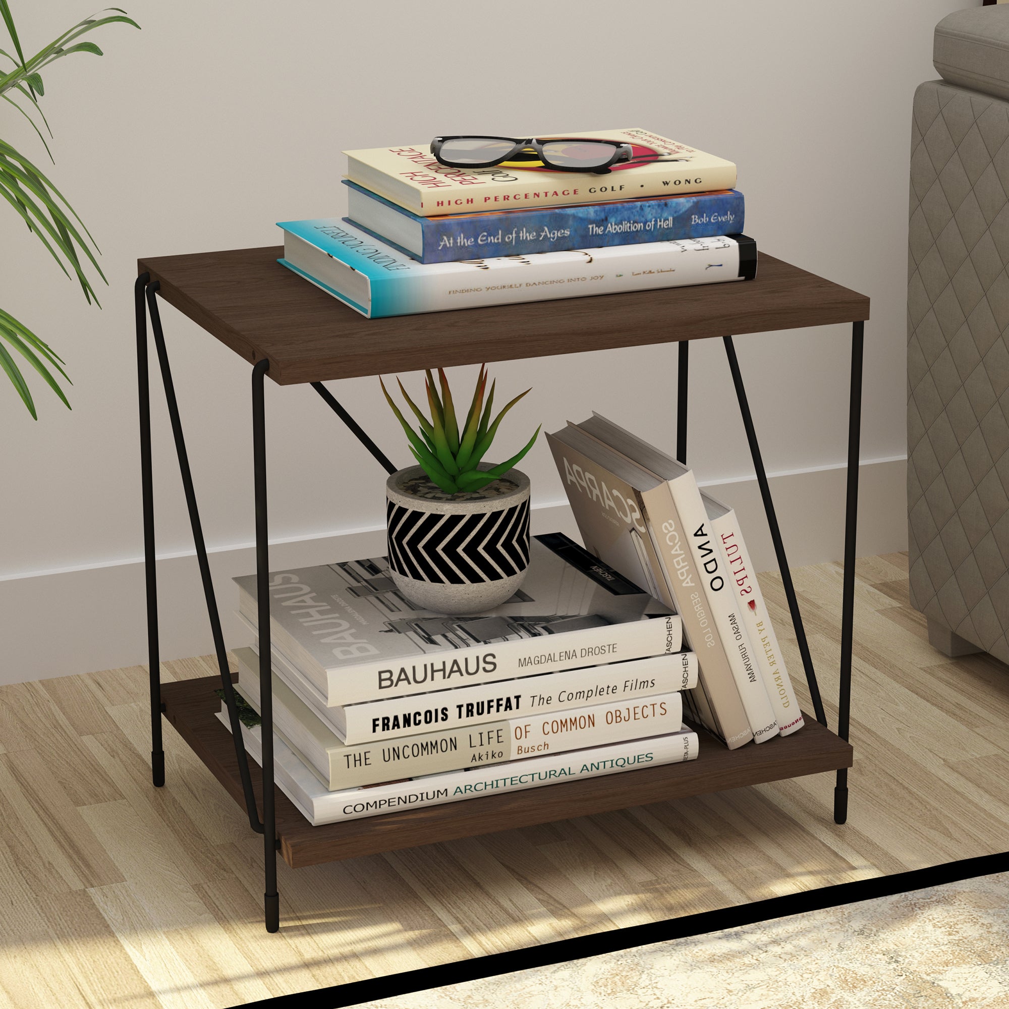 Bed Rack Table Lazywud DIY String Rack Bed Side Table For Bedroom and Corner Table fo ...