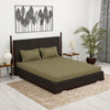 300 TC Brown1 King Size Bedsheet With 2 Pillow Cover