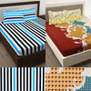 Story@Home 186 TC 100% Cotton 2 Double Bedsheets Combo With 4 Pillow Covers - Multicolor