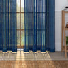 2 Pcs Blue Aura Sheer Net Polyester Window/Door/Long Door Curtains