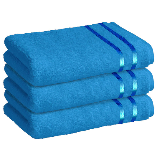 Story@Home 3 Units 100% Cotton Ladies Bath Towels - Blue