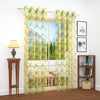2 Pcs Beige Imagica Sheer Door Curtain, 7 ft