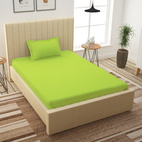 Avalon Neon Green 300 TC 100% Cotton Single Size Bedsheet
