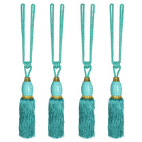 Set Of 4 Home Decorative Braided Tassel Rope Tiebacks