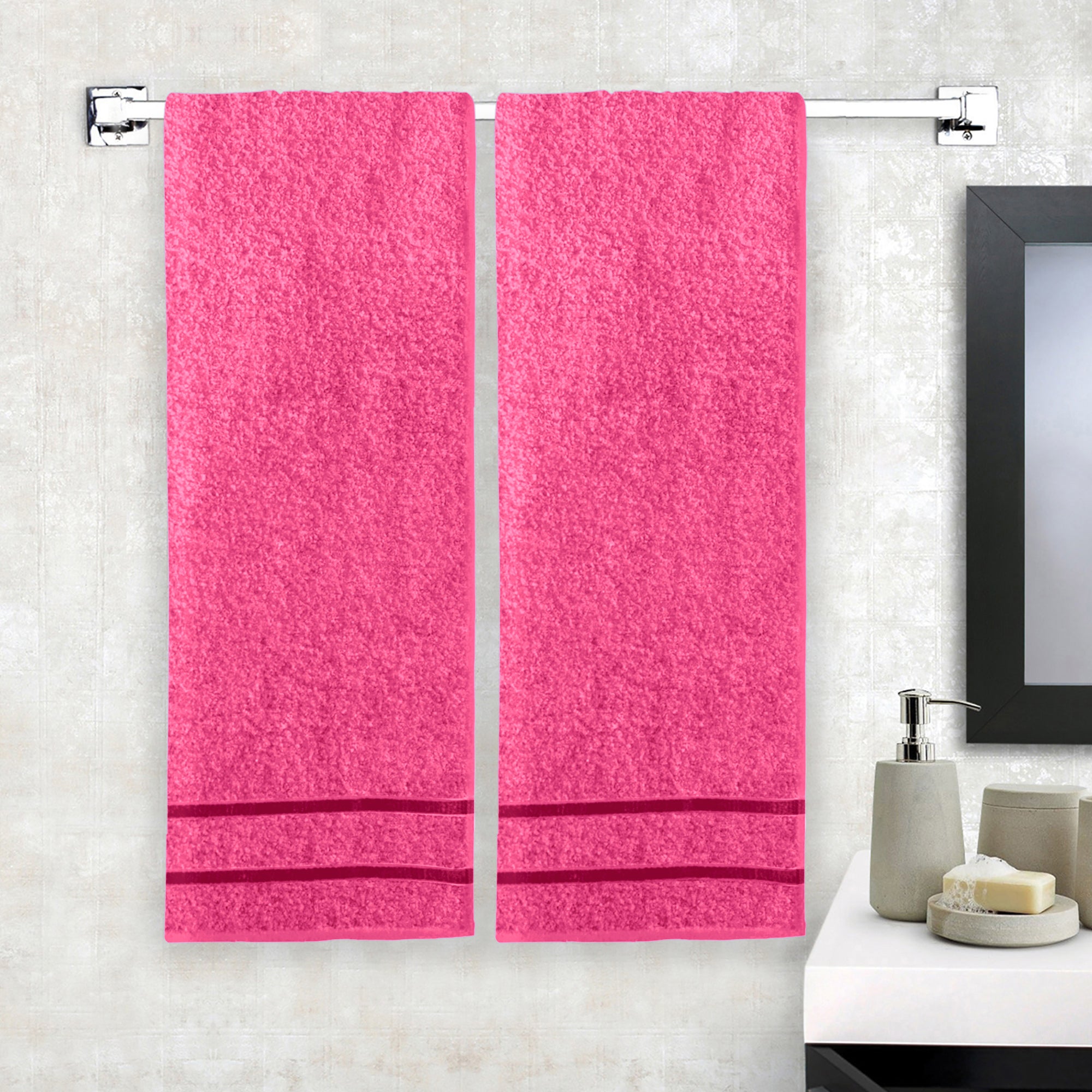 Story@Home 2 Units 100% Cotton Bath Towels - Pink