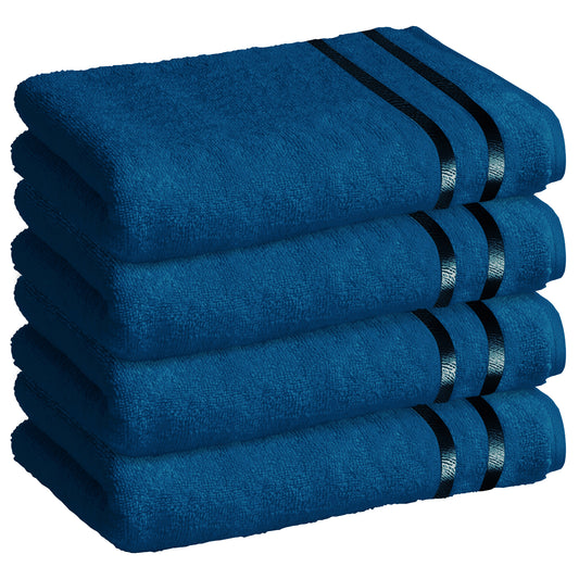 Story@Home 4 Units 100% Cotton Bath Towels - Navy Blue