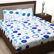 Metro Cotton Double Bedsheets Combo - 186 TC- Multicolor - Stripes and Fancy Mix N Match Design