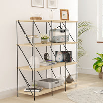 Lazywud DIY Cube Rack Storage For Bed Room, Study Room, Kitchen Organizer (Summer Oak)