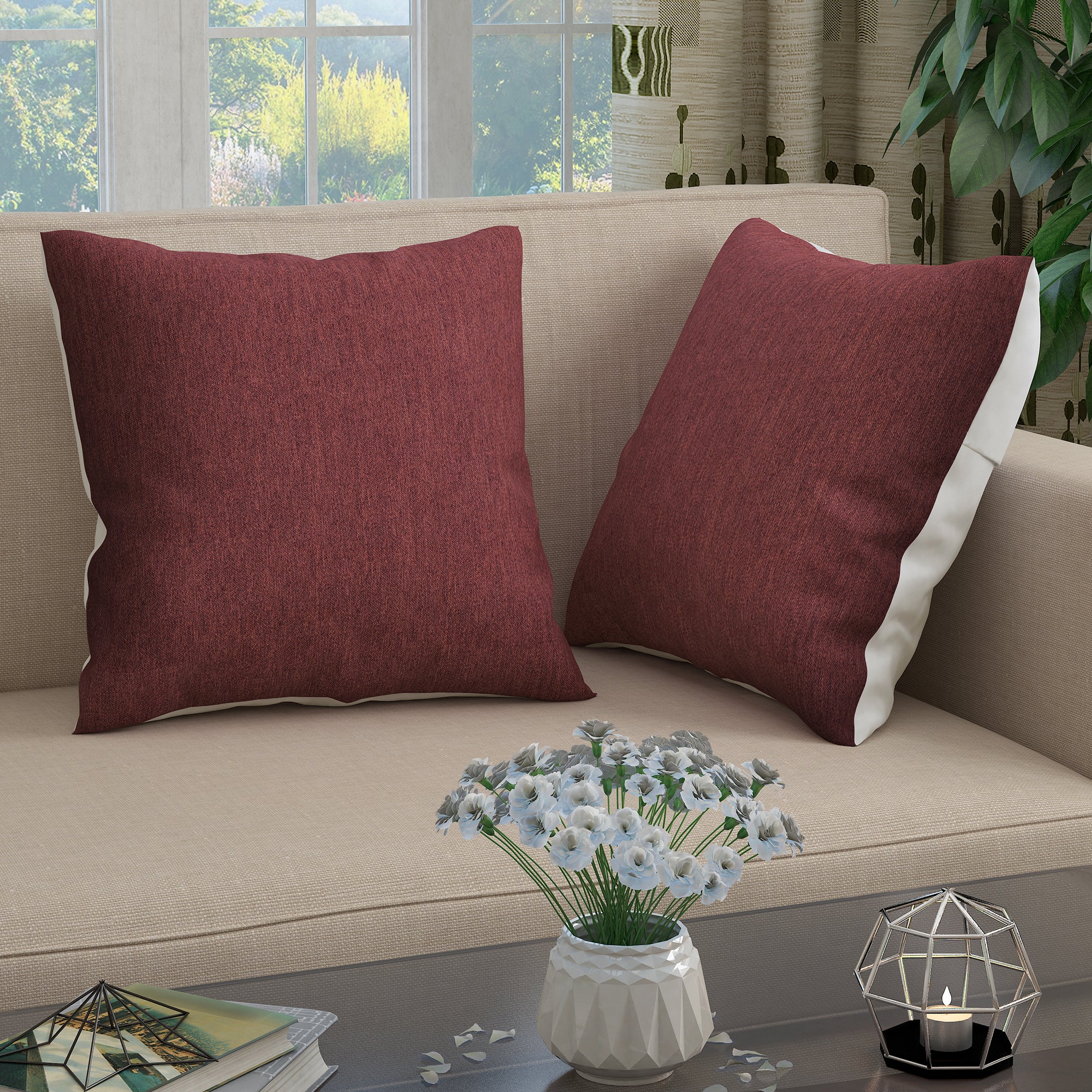Set of 2 - Grey Cushion Covers