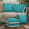 Story@Home Sky Blue Abstract Polyester 6 pcs of Alegra Cushion Covers