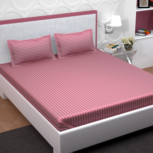 PAVO Tranquil Luxurious Premium Hotel Quality  (Flamingo Pink) King size Bedsheet