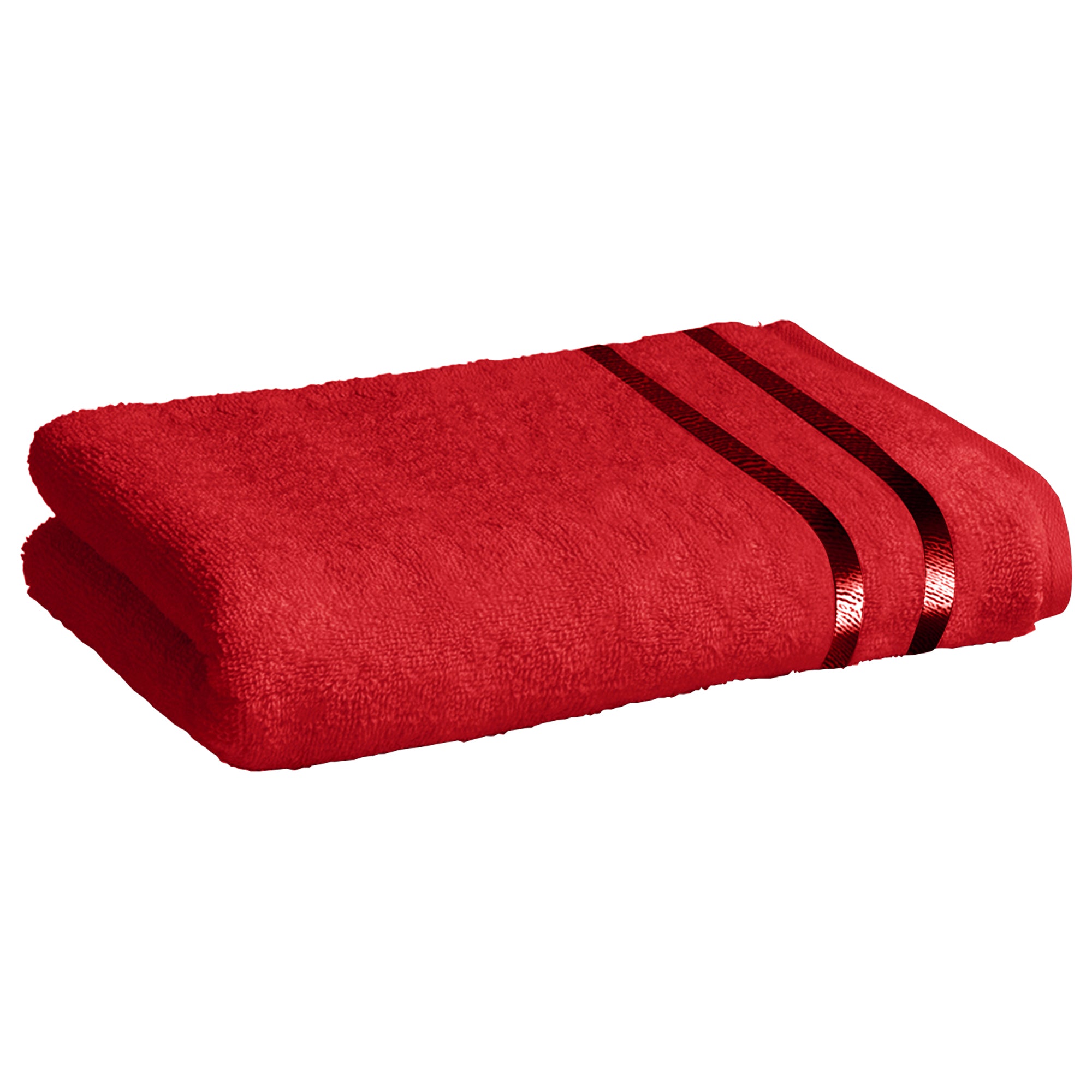 Story@Home 2 Units 100% Cotton Bath Towels - Blue and Wine Red