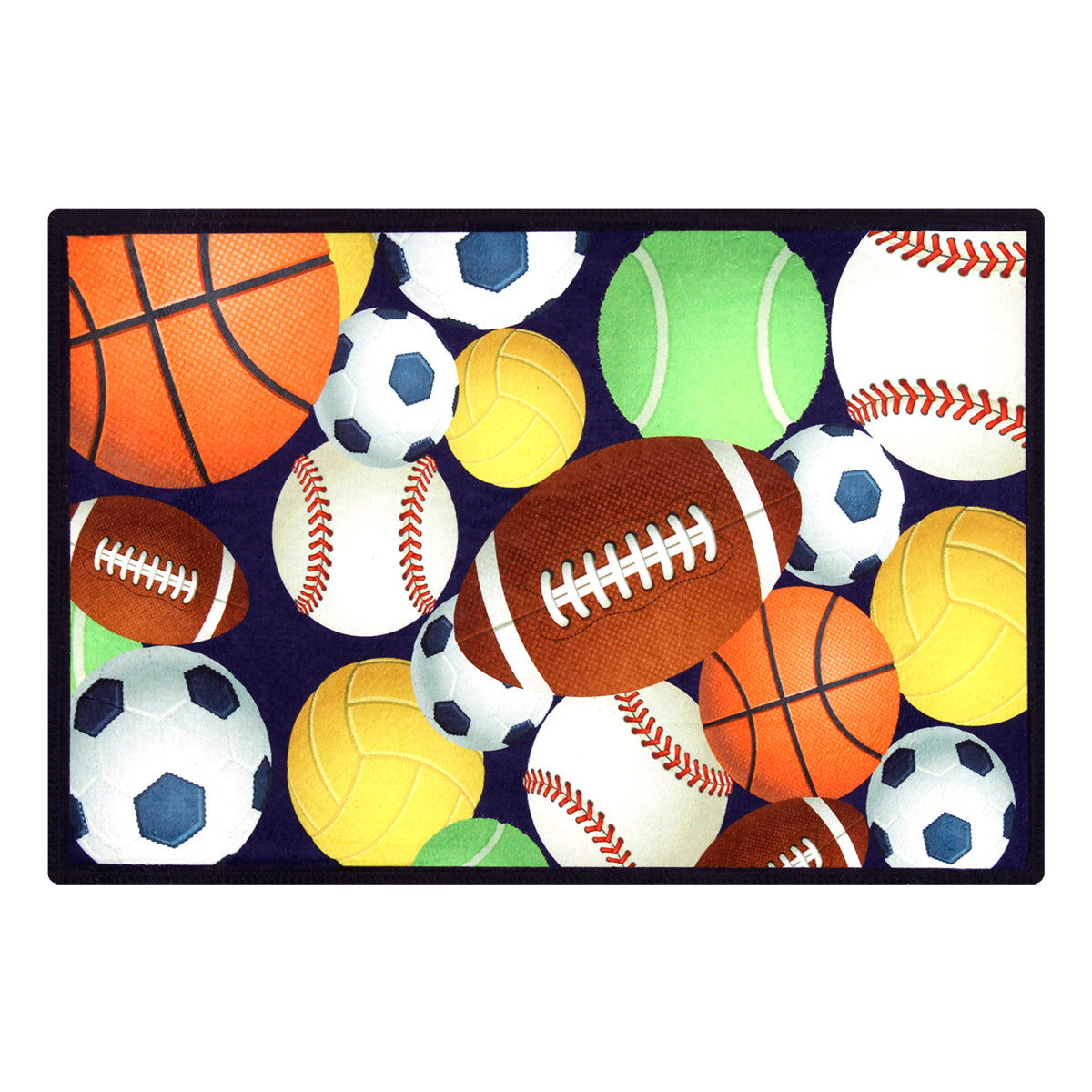 Story@Home 2 Units Premium Fabric Modern City Aqua Door Mat - Multicolor - 60 cm X 40 cm