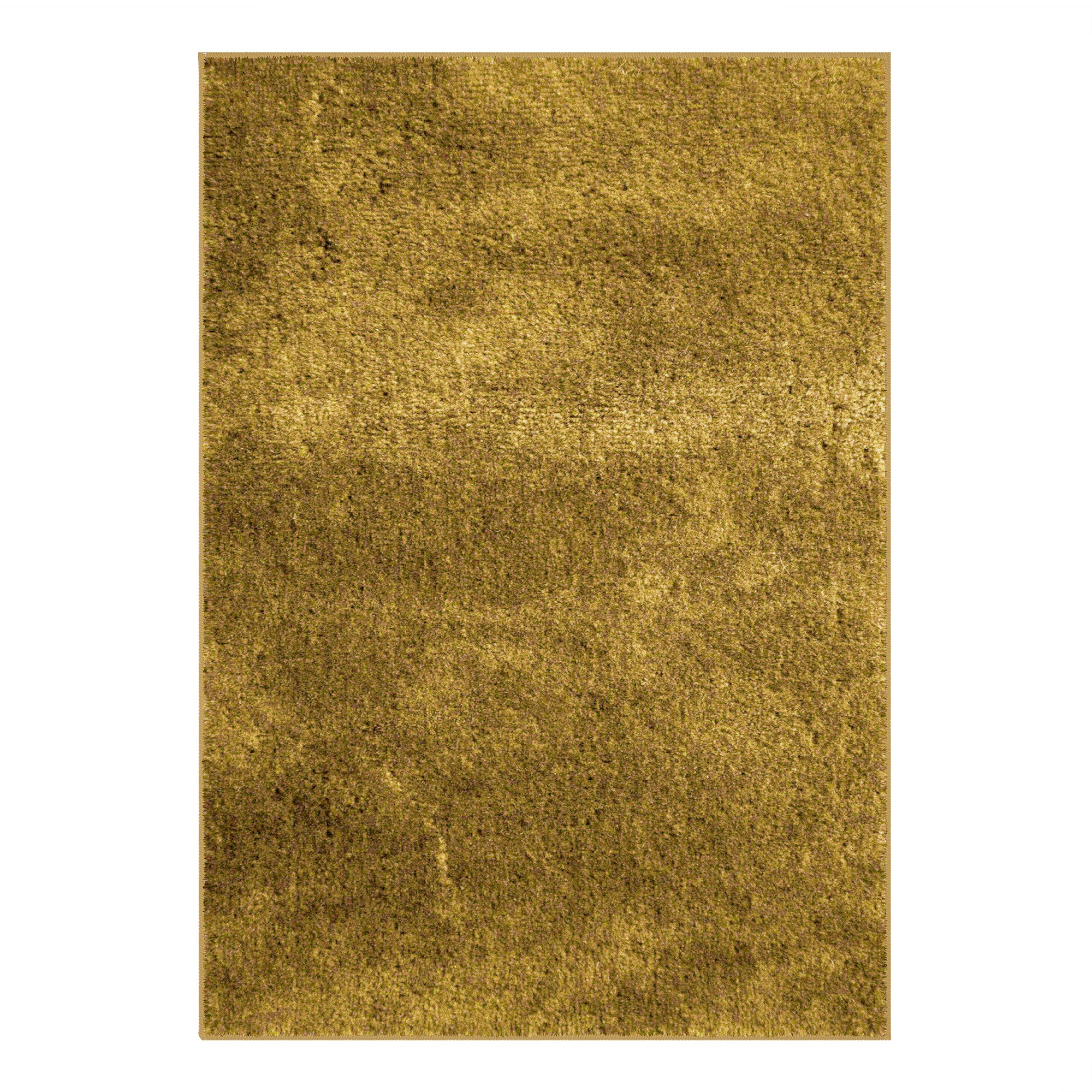 Solid Pattern Yellowish Brown Carpet for Living Room & Bedroom