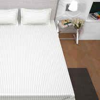 PAVO Tranquil Luxurious Premium Hotel Quality  (Pearl White) King size Bedsheet