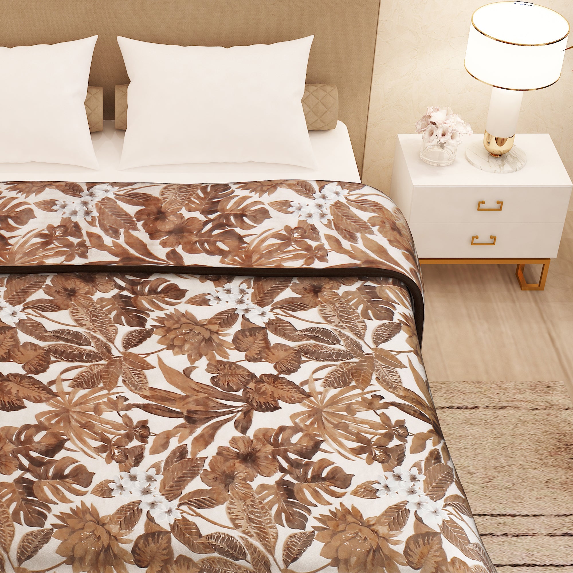 BLANKET LUXE Brown Double Size Luxe Blanket