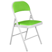 Folding Padded Green Metal Chair