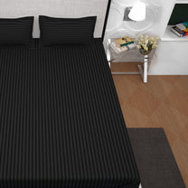 PAVO Tranquil Luxurious Premium Hotel Quality  (Charcoal Black) King size Bedsheet