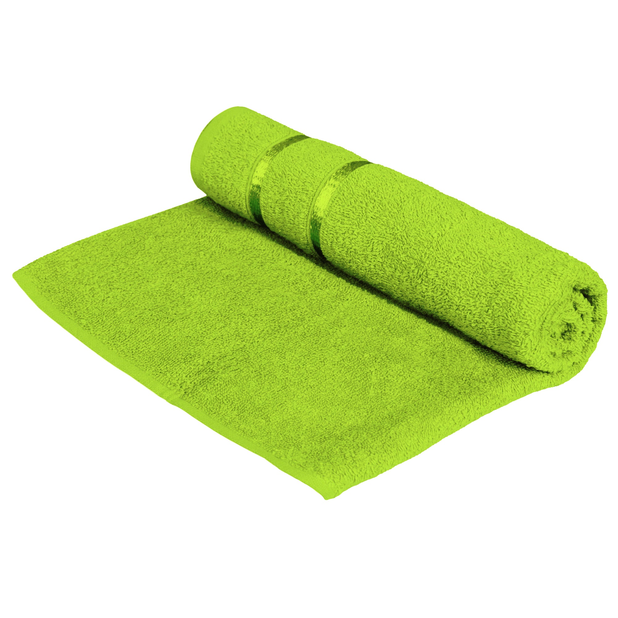 Story@Home 2 Units 100% Cotton Bath Towels - Green and Navy Blue