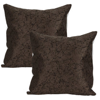 Story@Home Dark Brown Criss Cross Grunge Polyester 6 pcs of Alegra Cushion Covers